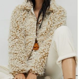 NWT Anthropologie Brenna Faux Fur Coat